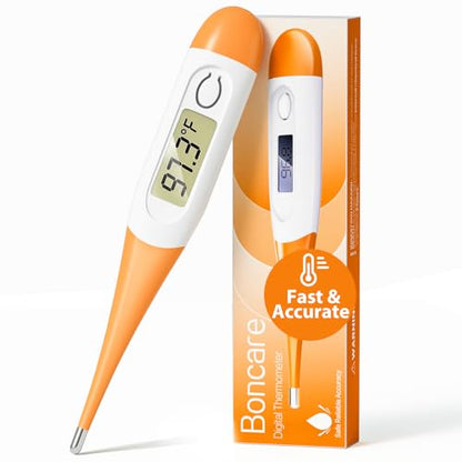 Boncare Digital Thermometer for Adults, Kids & Babies, Orange - color: Orange