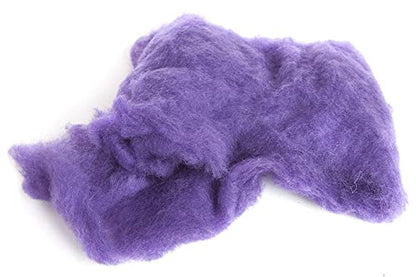 Maori Wool Carded Batting for Needle Felting, 3.5 oz, Violet - color: Violet
