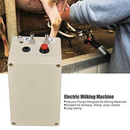 Diydeg Milking Vacuum Pump, 48W 12V Portable Large Suction Pulsation Electric Milking Machine Accessory, Automatic Livestock Goat Milker Plastic Stable Milking Equipment for Sheep Cow
