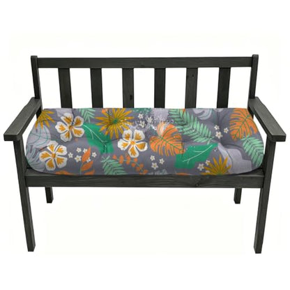 Outdoor Bench Cushion Waterproof Swing Loveseat Cushions for Patio - color: Orange Grey