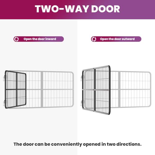 Stall Guard for Horses 48x24 Inch Heavy Duty Steel Two Way Door for Barn Corral and Stable Enclosures with Rust Resistant Coating