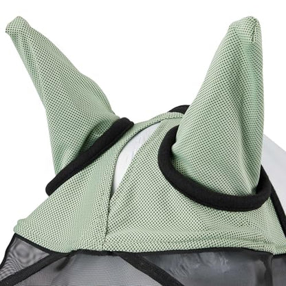 HORZE Cooling Long Nose Fly Mask - Celadon Green - L - color: Celadon Green, size: L
