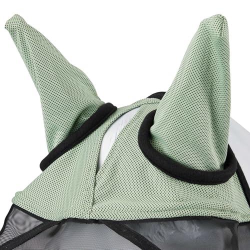 HORZE Cooling Long Nose Fly Mask - Celadon Green - XS - color: Celadon Green, size: XS