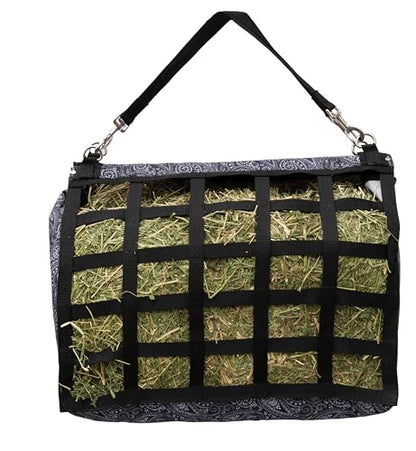 Professional's Choice Medium Feeder Hay Bag | Paisley/Black - color: Paisley/Black