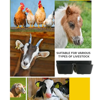 LBH Market Goat Mineral Feeder Kit Includes Mineral Feeder 3.5 Qt with 5 Wood Screw Fasteners Suitable for Goats and Horses