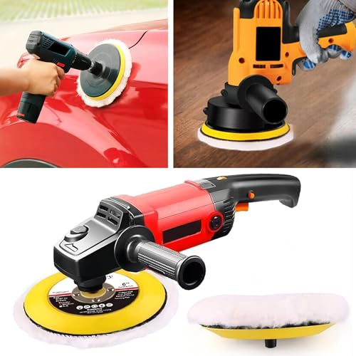 Swagwert 5Pcs 5" Wool Polishing Buffing Pads Hook and Loop Pad Fit Orbital Polisher Buffer - size: 5 pcs