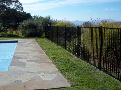 XCEL Fence® Black Steel Anti-Rust Fence Panel - Flat Top/Flat Bottom - 4FT H x 6.5FT W - Easy Installation - for Residential, Outdoor, Yard, Pool, Garden - 1 Post Included*