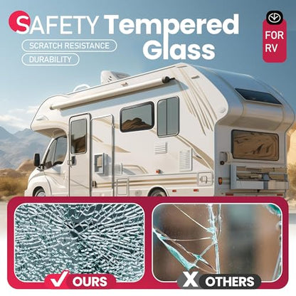 Wutist 30"W x 20"H RV Exit Window Push Out w/Screen & Trim Ring Emergency