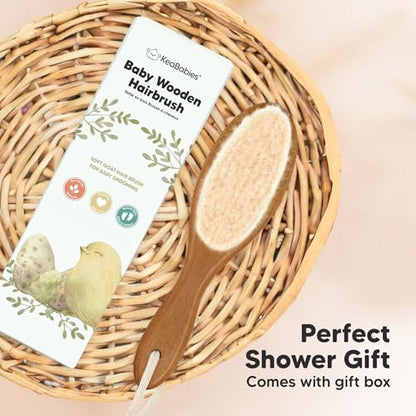 Wooden Baby Hair Brush for Toddler, Infant Cradle Cap(Dark Walnut, Regular) - color: Dark Walnut, size: Oval, Regular 7"