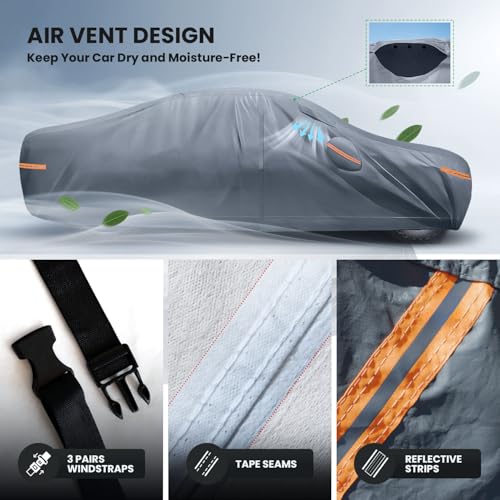 Waterproof Lexus GX GX460/GX470/550(2013-2026) Car Cover with Breathable Vents, [Upgrade] Premium Covers with Cotton Liner and Zipper Door,Sun Rain Snow Dust Uv Protection.(Gift with Towel) - color: Lexus, size: Custom Fit Lexus GX+Towel+Bag
