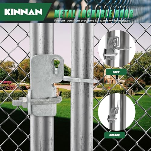 1-3/8" Kennel Gate Latch,KINNAN Butterfly Gate latches,Chain Link Fence Gate Latch Lock for Dog Kennels with Padlock Hole,Kennel Panels from 1-3/8'' to 1-3/8" Kennel Gate Frame 1 PCS - size: 1-3/8 1Pcs