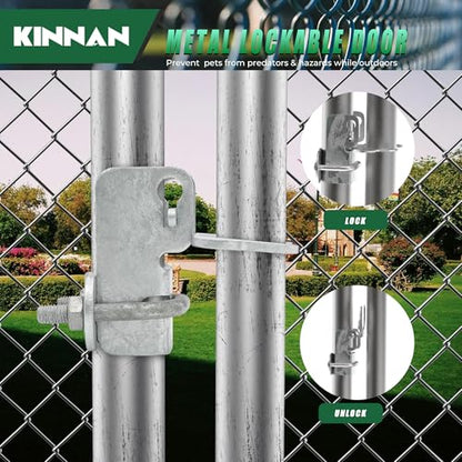 1-3/8" Kennel Gate Latch,KINNAN Butterfly Gate latches,Chain Link Fence Gate Latch Lock for Dog Kennels with Padlock Hole,Kennel Panels from 1-3/8'' to 1-3/8" Kennel Gate Frame 2 PCS - size: 1-3/8 2Pcs