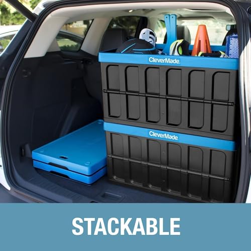 CleverMade Collapsible Storage Bins With Lids, 62L 3 Pack, 100 lb, Obsidian - color: Obsidian, size: 62L - 3 Pack