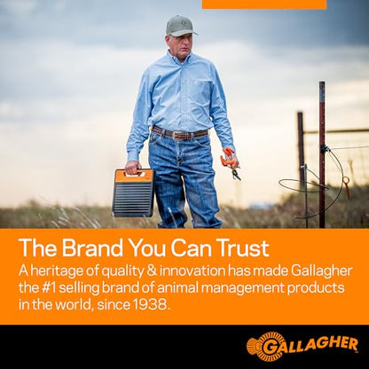 Gallagher S120 Lithium Solar Fence Charger | 1.2 Joule Energizer Powers Up to 35 Miles or 120 Acres | Solar Lithium Iron Phosphate Battery | Adaptive Power Control | Portable and Weather Resistant