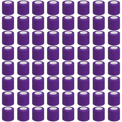 Treela 64 Pack 2" X 5 Yards Self Adhesive Bandage Wrap Dark Purple - color: Dark Purple, size: 2 Inch X 5 Yard