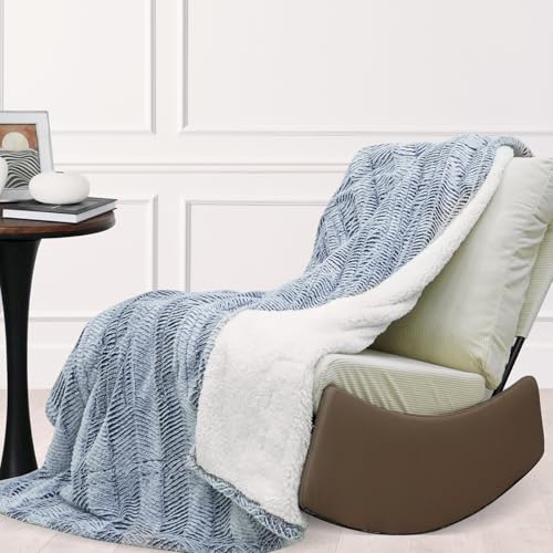 Templewet Heated Blanket Throw 50" x 60",Fluffy Electric Blanket,Blue | Timer Settings,Auto Off,Soft Sherpa Heated Throw Blanket,Machine Washable,Fast Heating for Sofa Bed Office Use,Gifts for Mom - color: Frosty Blue