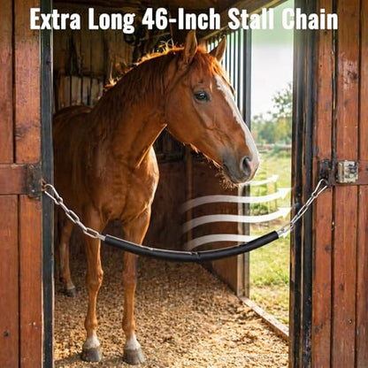 2 Pcs 47 Inch Horse Stall Guard Stall for Horses Chain Fence Gate Hardware