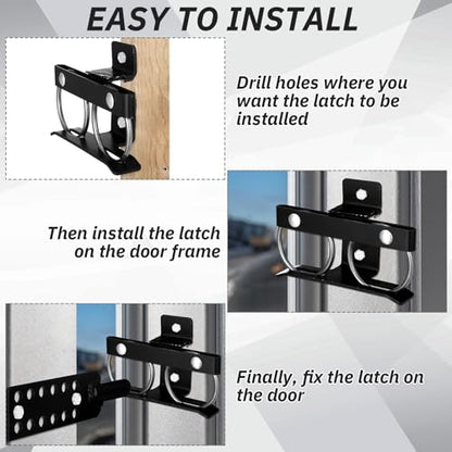 2 Way Electric Fence Gate Latch Universal Strike Bar Black Steel