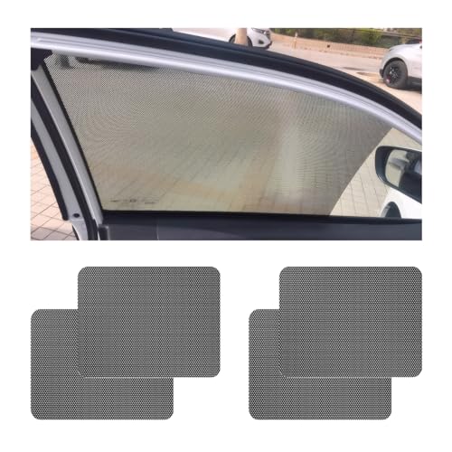 Ohleats 4 PCS Car Side Window Sunshade, 16.5"×15" Static Cling Auto Shade Sticker for UV, Heat, Glare & Privacy Protection, Reusable Vehicle Window Film Shade, Car Accessories