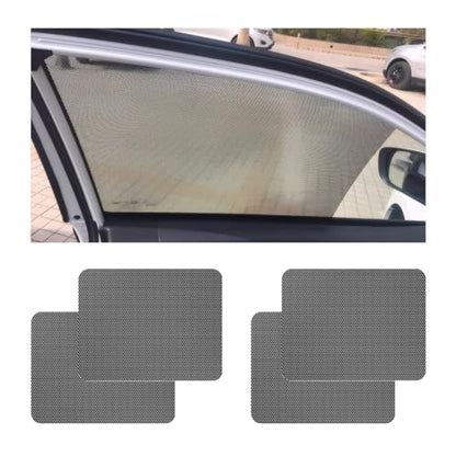 Ohleats 4 PCS Car Side Window Sunshade, 16.5"×15" Static Cling Auto Shade Sticker for UV, Heat, Glare & Privacy Protection, Reusable Vehicle Window Film Shade, Car Accessories