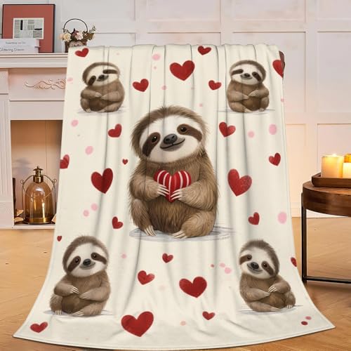 Sloth Blanket, Soft Plush Fleece Animal Throw Blanket - Cozy Warm Stuff Blankets Bedding Sloth Gifts for Women Girls Kids Adults 40"X50" - color: Sloth, size: 50"x40"