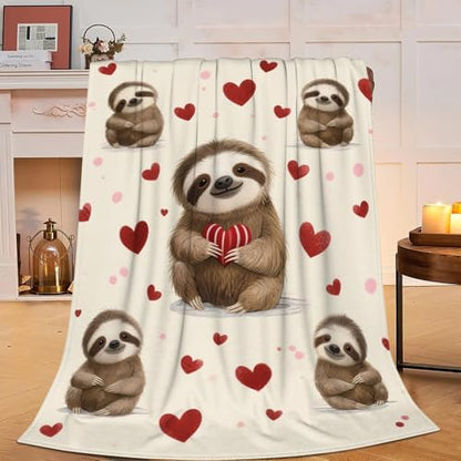 Sloth Blanket, Soft Plush Fleece Animal Throw Blanket - Cozy Warm Stuff Blankets Bedding Sloth Gifts for Women Girls Kids Adults 50"X60" - color: Sloth, size: 60"x50"