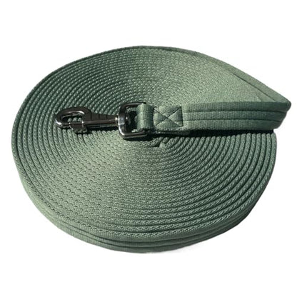 Horse Training Lunge Line with Alloy Trigger Buckle for Accurate Equestrian Training of 32.8 ft(10 Meters) - color: Olive Green