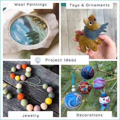 Living Dreams Yarn Needle Felting Premium Starter Kit, Animal Colors - color: Needle Felting Kit - Critter Colors