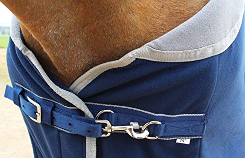 68" Horse Sheet Polar Fleece Cooler Exercise Blanket Wicks Moisture 43F04 - color: Navy, size: 68 inches