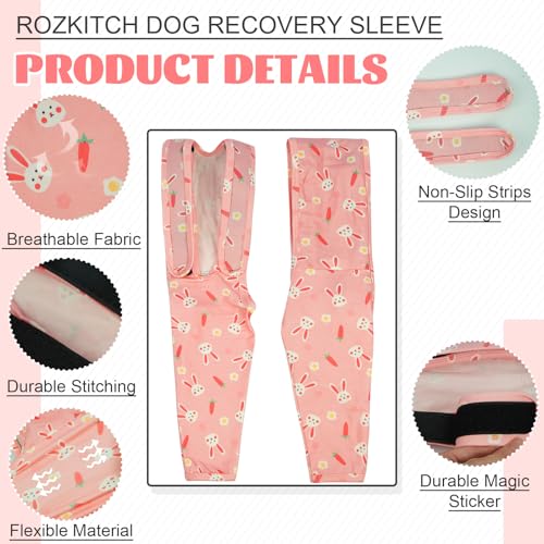 Dog No Lick Leg Sleeve Prevent Scratching Front Leg's Skin - color: Rabbit, size: S