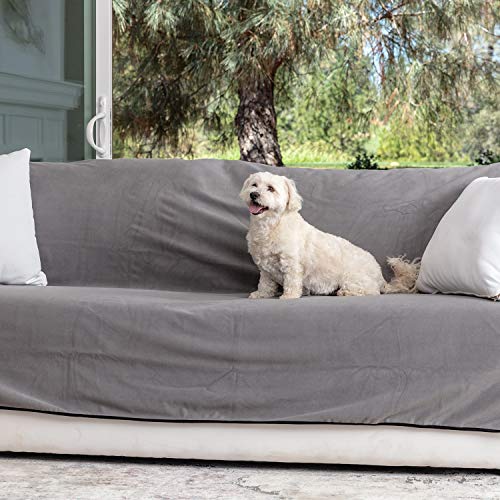 Callarome Waterproof Blanket for Bed & Couch Protection, Grey, 80"x90" - color: Warm Gray / Cool Gray, size: 80x90 inch