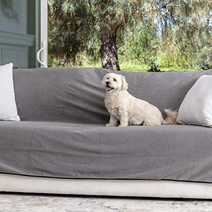 Callarome Waterproof Blanket for Bed & Couch Protection, Grey, 80"x90" - color: Warm Gray / Cool Gray, size: 80x90 inch