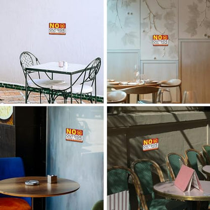 WADORN 10 Sheets No Outside Food or Drink Sign Stickers, Waterproof No Outside Food Allowed Vinyl Decal No Food or Drink Permitted Label for Business Restaurant Bar Store Office 7.08x5.12 Inch - style: NO Outside Food Or Drink