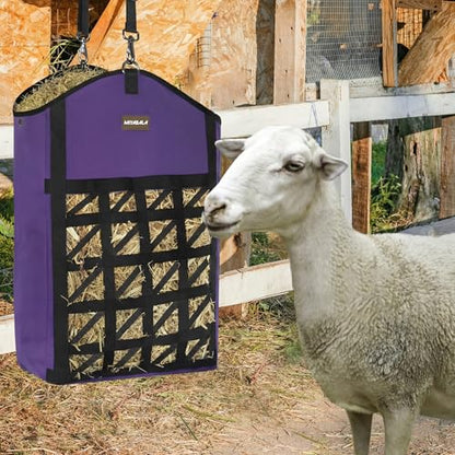 Ultra Slow Feed Horse Hay Bag Net Front, 3Pack (1 Black +2 Purple) - color: 1 Black+2 Purple