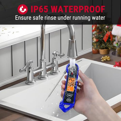TempPro TP19H 1 Sec Digital Meat Thermometer for Cooking - color: Blue
