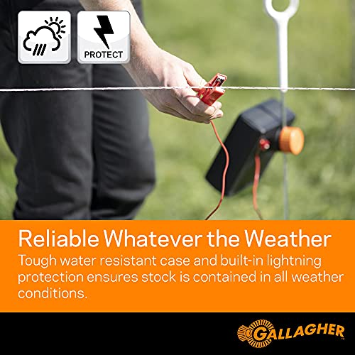 Gallagher S12 Solar Fence Charger | Solar Electric Fence Energizer | 4 Miles of Protection | For Livestock, Goats, and Small Pastures | 3-Year Warranty And U.S. Support