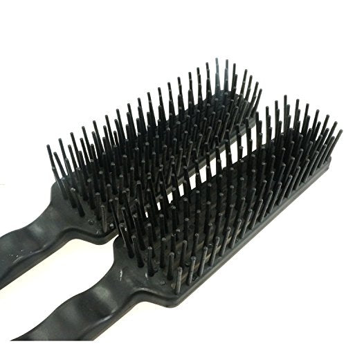 2pcs Horse Pet Detangler Plastic Comb for Long Tail Mane Forky Comb (Black) - color: Black