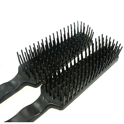 2pcs Horse Pet Detangler Plastic Comb for Long Tail Mane Forky Comb (Black) - color: Black
