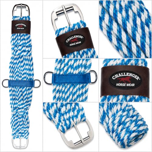 Horse 28" Western 27 Strand Double Weave Two-Tone Mohair Roper Cinch 97RT12-28