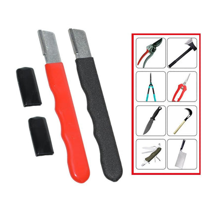 4 Pack Pruning Shears Blade Sharpener Mini Portable Quick Edge Sharpening Carbide Knife Sharpeners for Garden Tool Trimming Knives Cutter Scissor Axe Clipper Pruners Kitchen Garage Outdoor