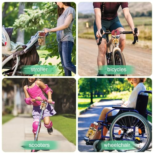 Cute Animals Bike Water Bottle Holder with Shoulder Straps, Universal Cycling Bicycle Drink Cup Cage for Kid's, Cruiser, Scooter, MTB, Road Bike (Beetles) - color: Beetles