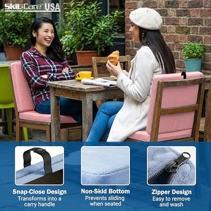 Skil-Care Seat Buddy Cushion, Foldable, 16"x16", Blue Cozy Cloth, 914350 - color: Blue