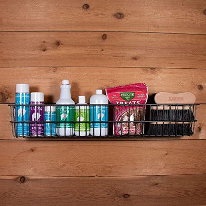 EASY-UP Pro Mounted Wall Basket | Convenient Barn Storage | Includes Mounting Hardware | Plastic Liner for Small Items | Durable and Spacious | 7-Year Warranty
