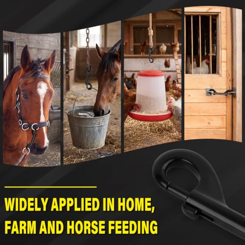 ERKOON 4.7 Inch Double End Trigger Snap Bolt Hooks for Horses (50 Pack) - size: 50 Pack