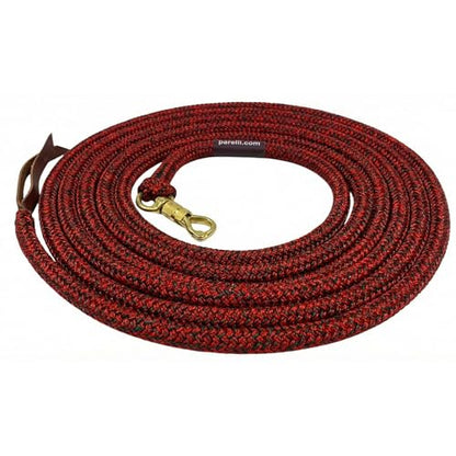 PARELLI 22 Foot Ground Training Rope - Strong Everyday Use All-Purpose Large Horse Lead Rope with Loop & Latigo Popper | 9/16" Diameter Smooth Yachting Braid, Holiday - color: Holiday