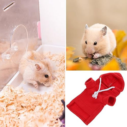 Ipetboom Small Animal Hoodie - Fleece Guinea Pig Clothes, 25x11cm, Green S - color: As Shown