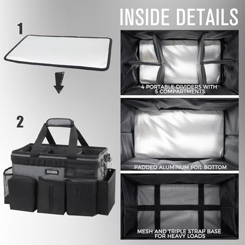 SCAVATA Wearable Cleaning Caddy Bag, Portable Cleaning Supplies Organizer - color: GraphiteGrey