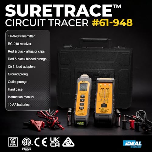 Ideal Electrical SureTrace Plus Circuit Tracer, 61-948, 0-600V AC/DC