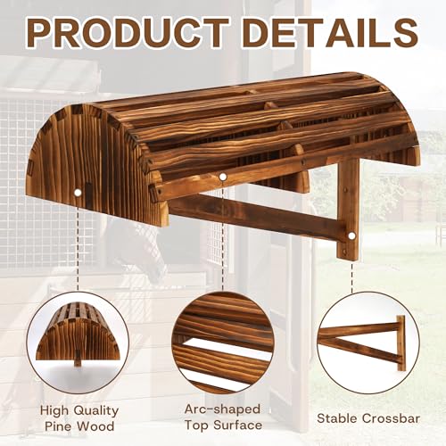 lukar 2 Pack Wood Saddle Rack Wall Mounted, 23.6 x11.8 x13.4 inch | Heavy Duty Horse Saddle Storage Rack for English Western Saddles, Displaying Horse Supplies Accessories at Tack Room