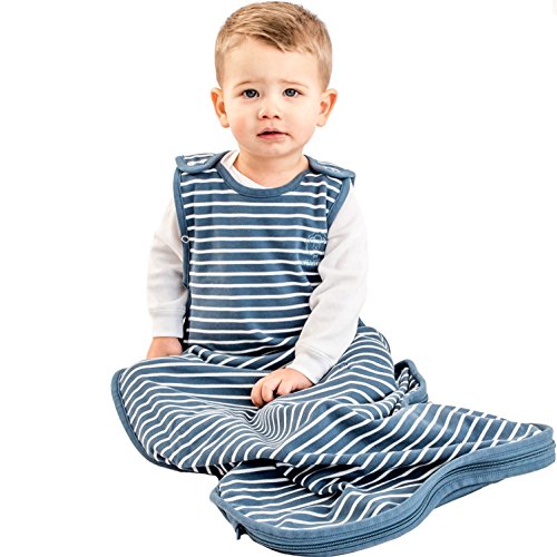 Woolino Toddler Sleeping Bag, 4 Season Merino Wool Baby Sleep Bag or Sack, 2-4 Years, Navy Blue - color: Navy Blue